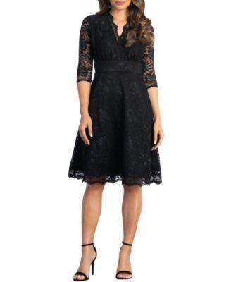 Women's Mademoiselle Lace Cocktail Dress with Sleeves Product Image