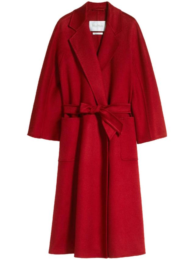 Cashmere Ludmilla Wrap Coat In Rosso Product Image