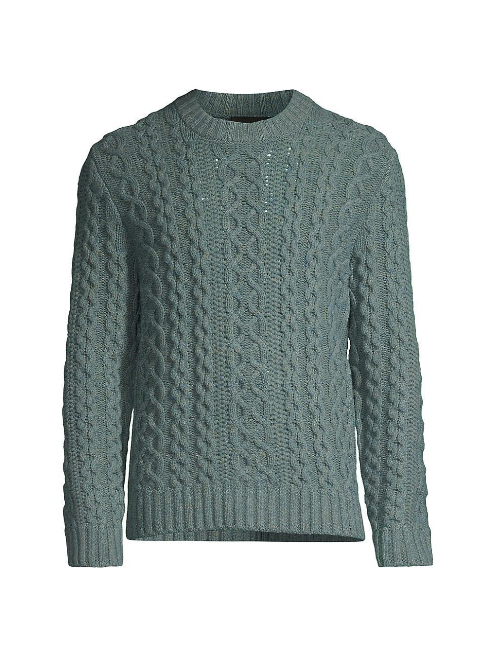 Vince Aran Cable Crewneck Wool & Cashmere Sweater Product Image