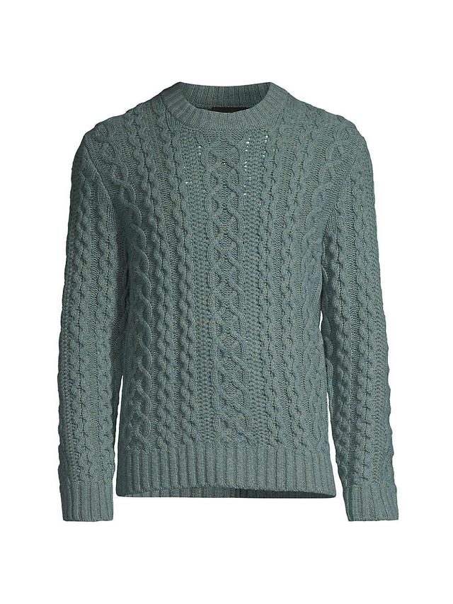 Vince Aran Cable Crewneck Wool & Cashmere Sweater Product Image