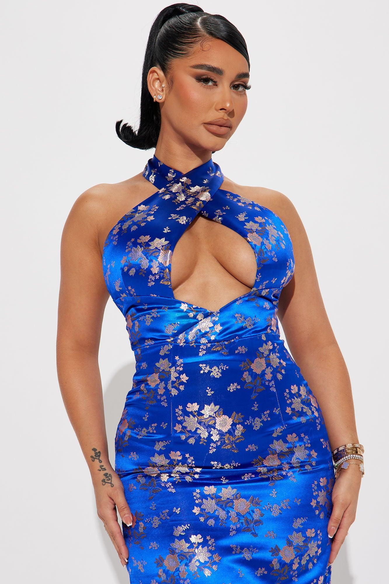 Letitia Halter Midi Dress - Royal Product Image