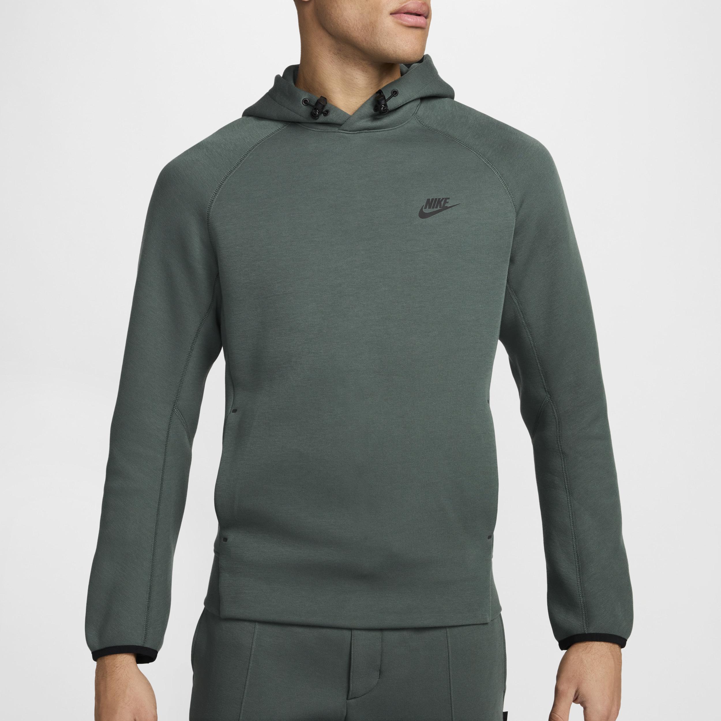 Nike Mens Tech Fleece Pullover Hoodie - Vintage Green/Black Product Image