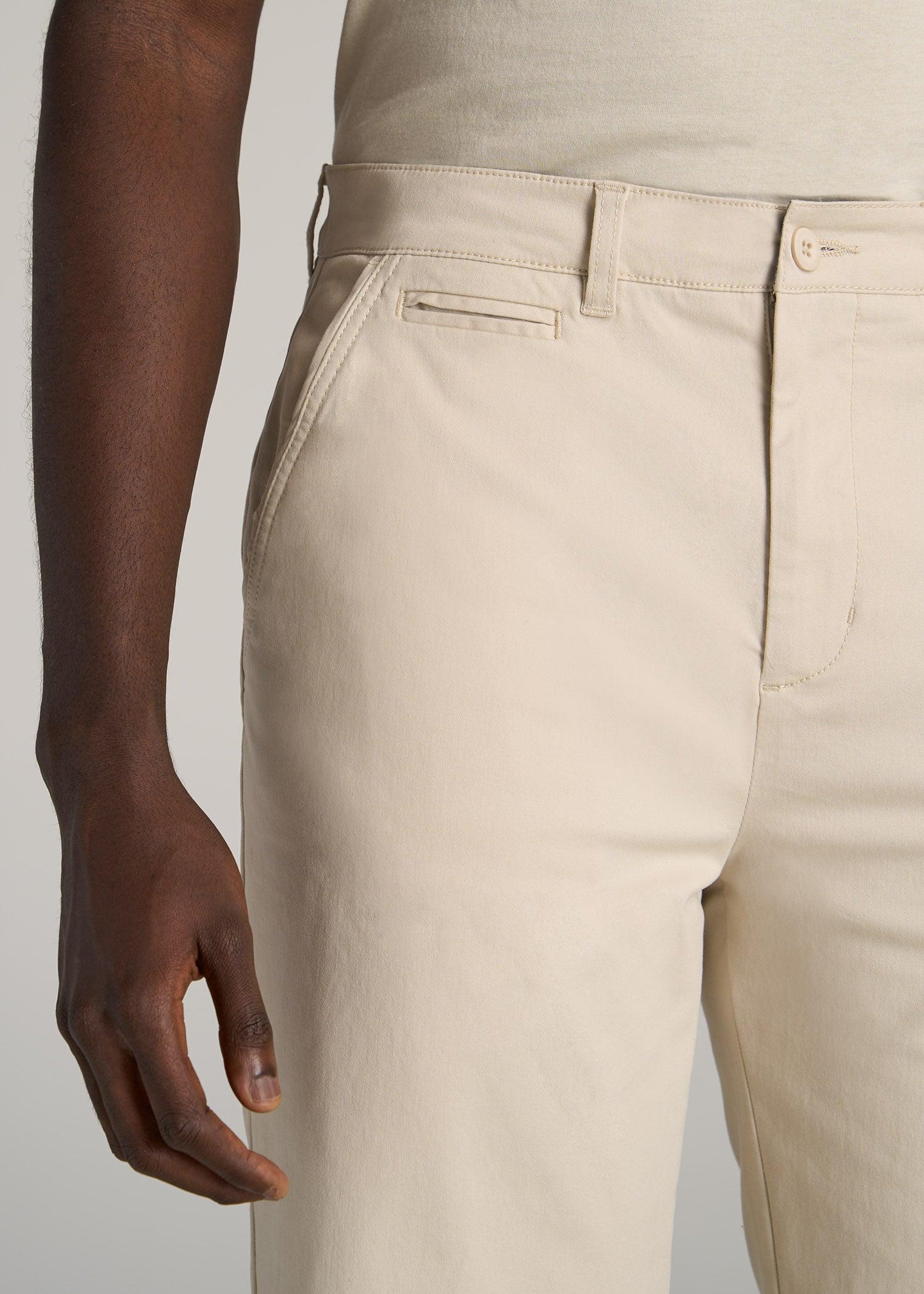 Chino Shorts for Tall Men in Soft Beige Male Product Image