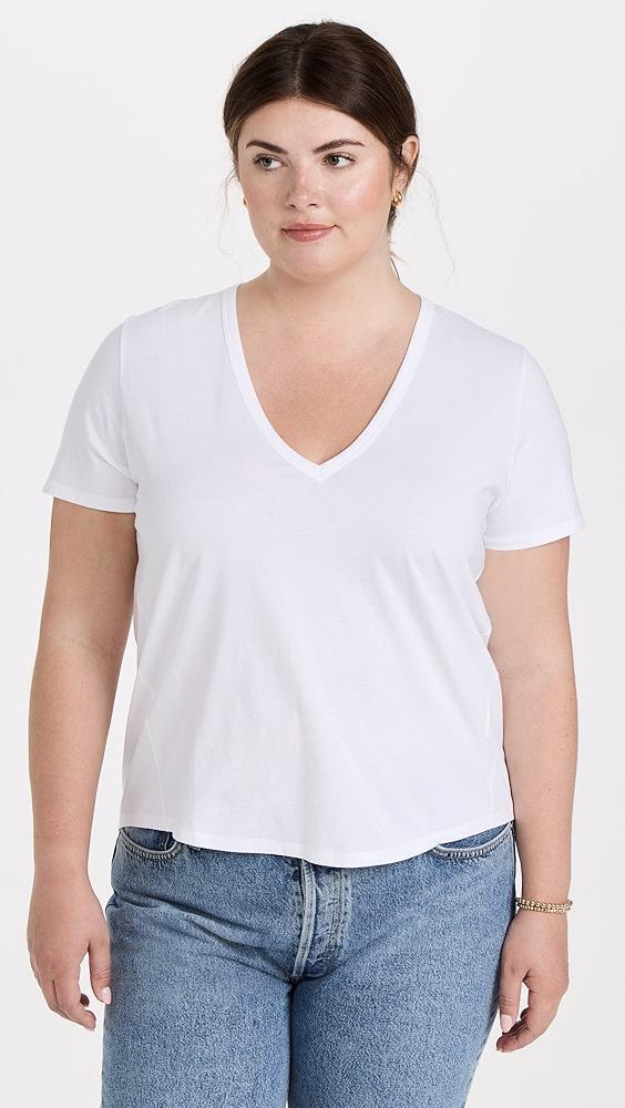 Veronica Beard Jean Cindy V Neck High Low Tee | Shopbop Product Image