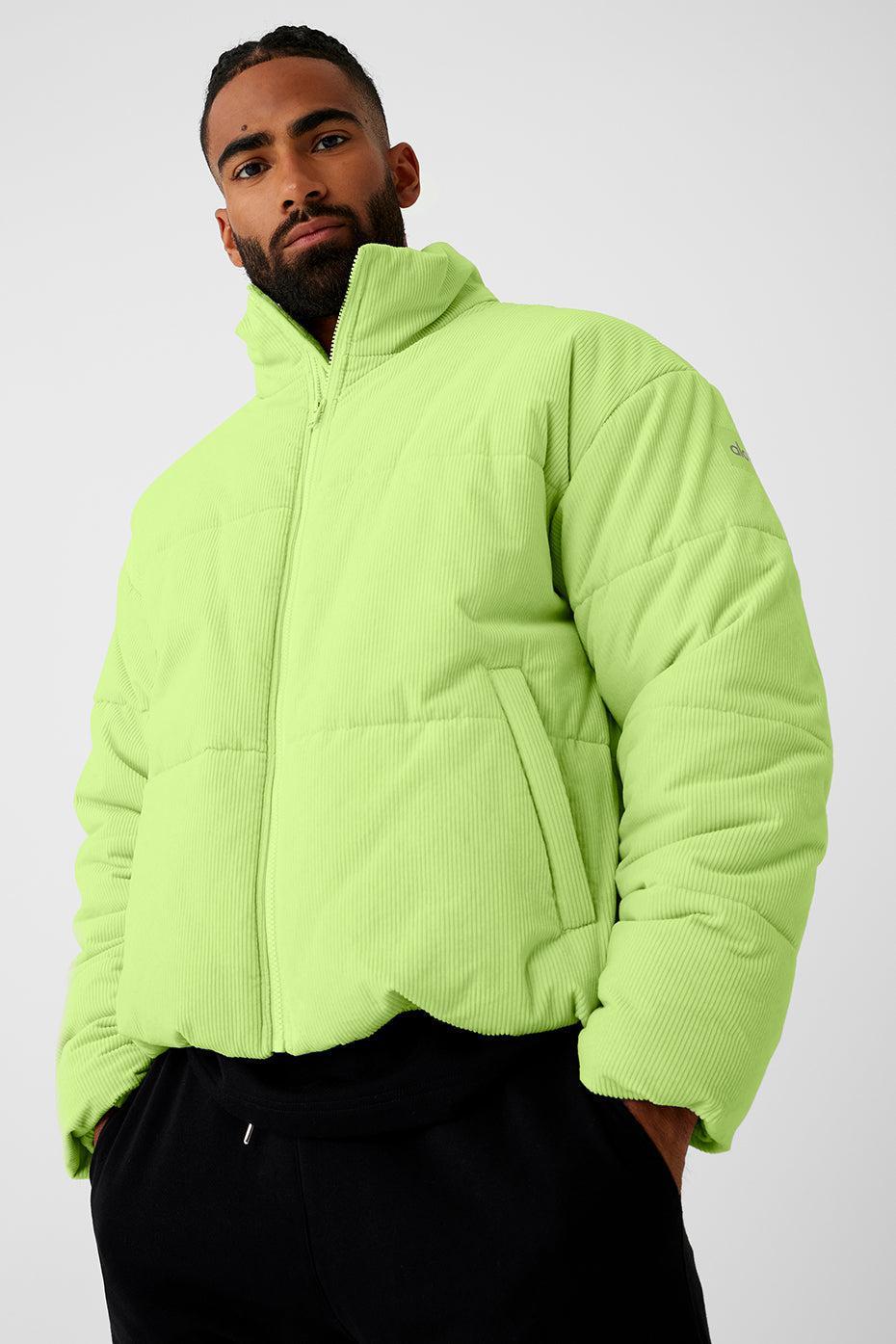 Corduroy Stage Puffer - Celery Male Product Image