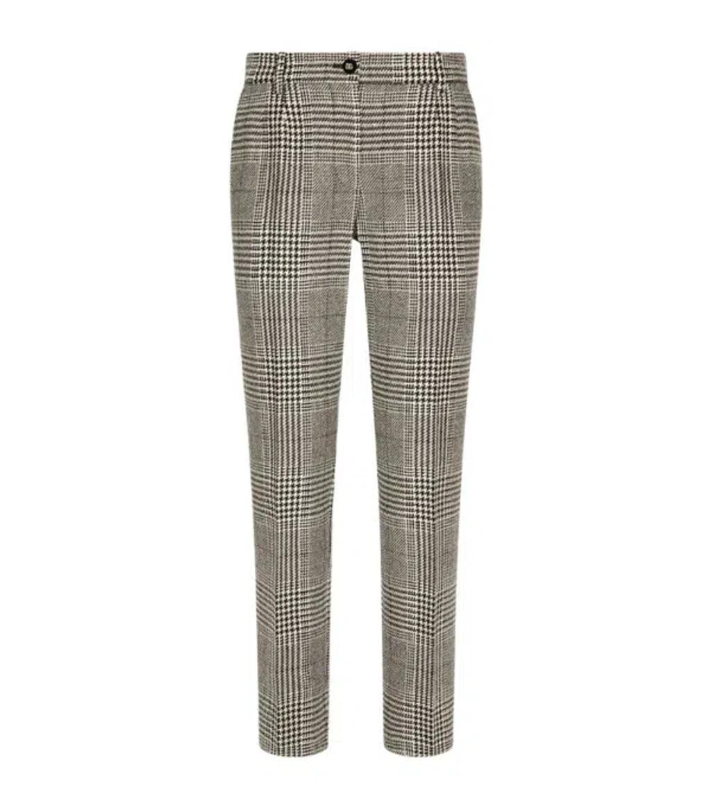 Wool Houndstooth Trousers In Multi Product Image