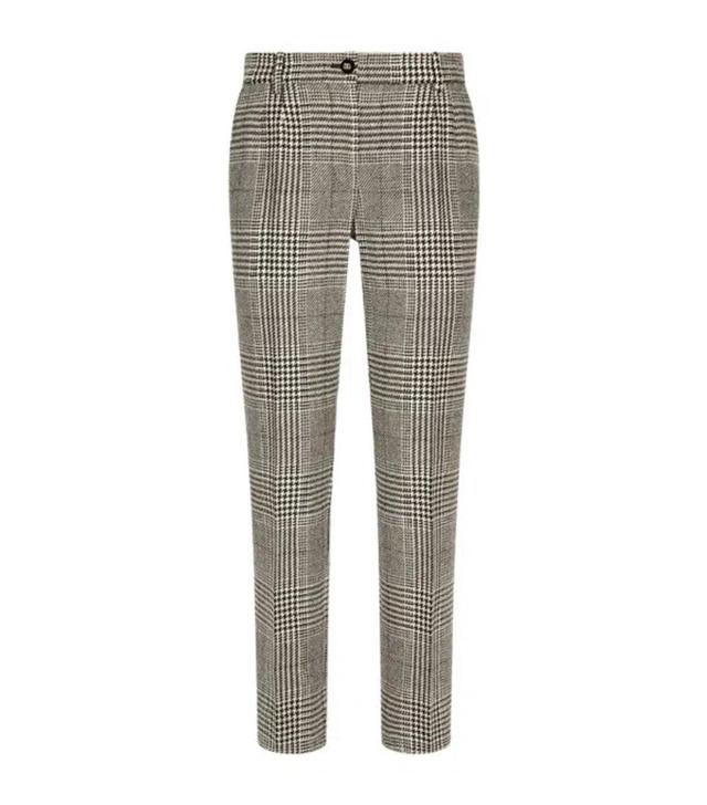 Wool Houndstooth Trousers In Multi Product Image