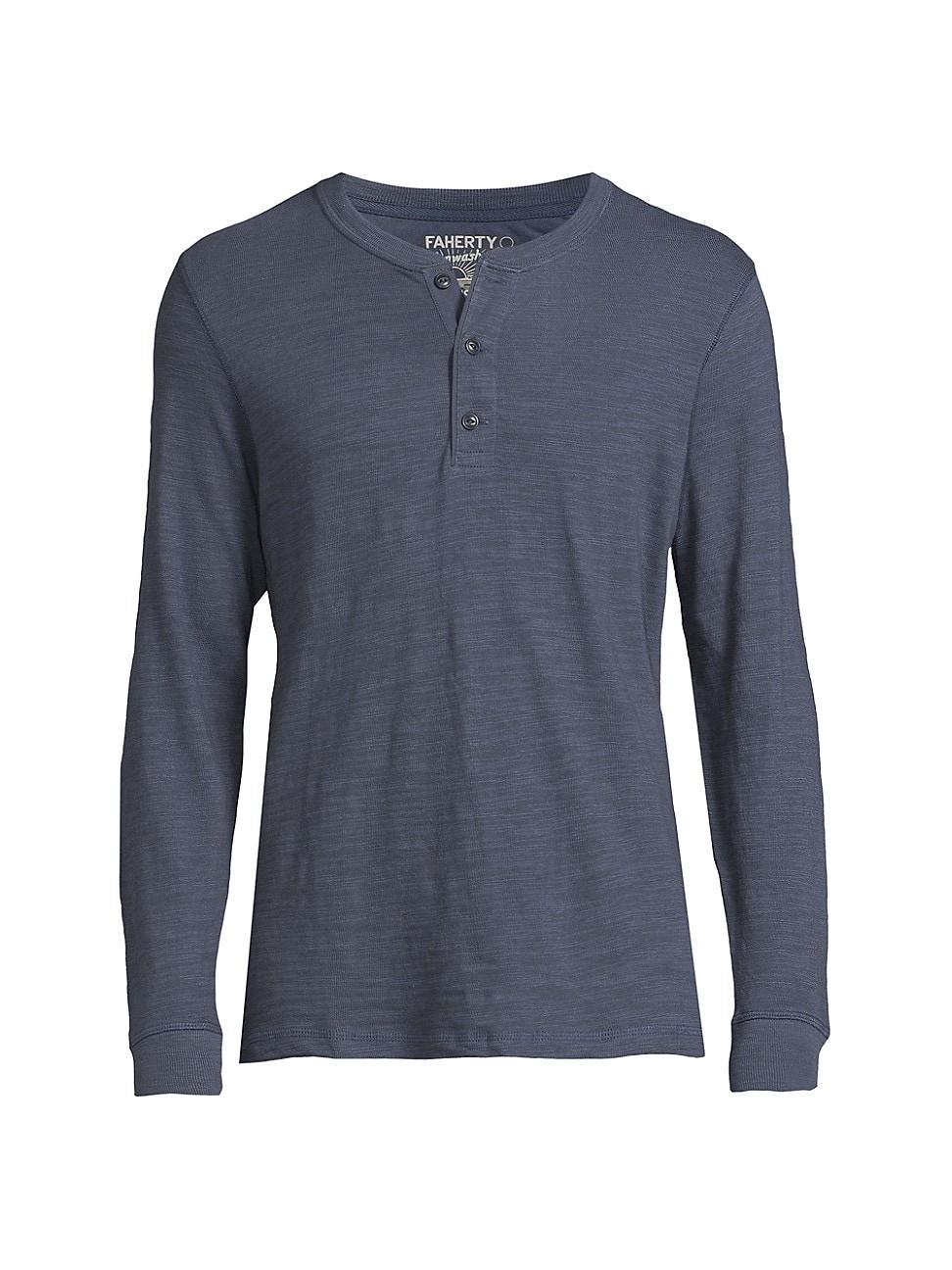 Mens Sunwashed Cotton Henley Product Image