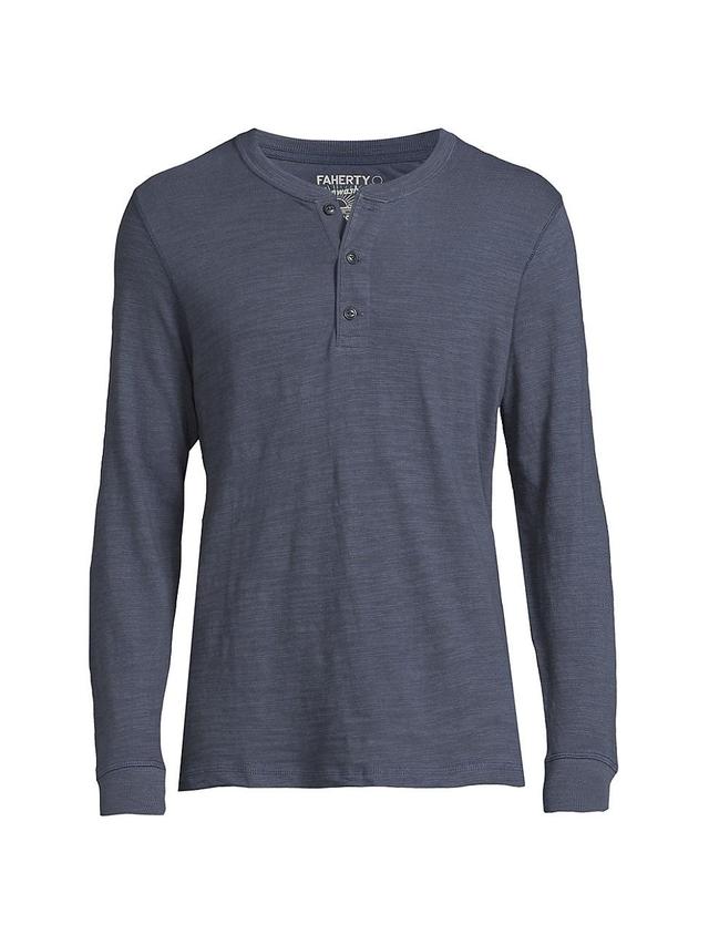 Mens Sunwashed Cotton Henley Product Image