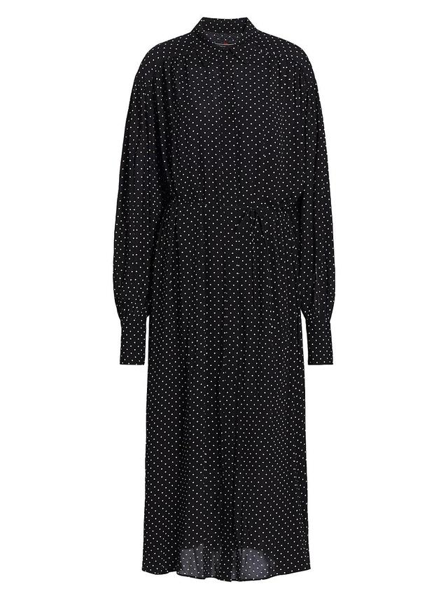 Aubrey Polka Dot Maxi Shirtdress Product Image