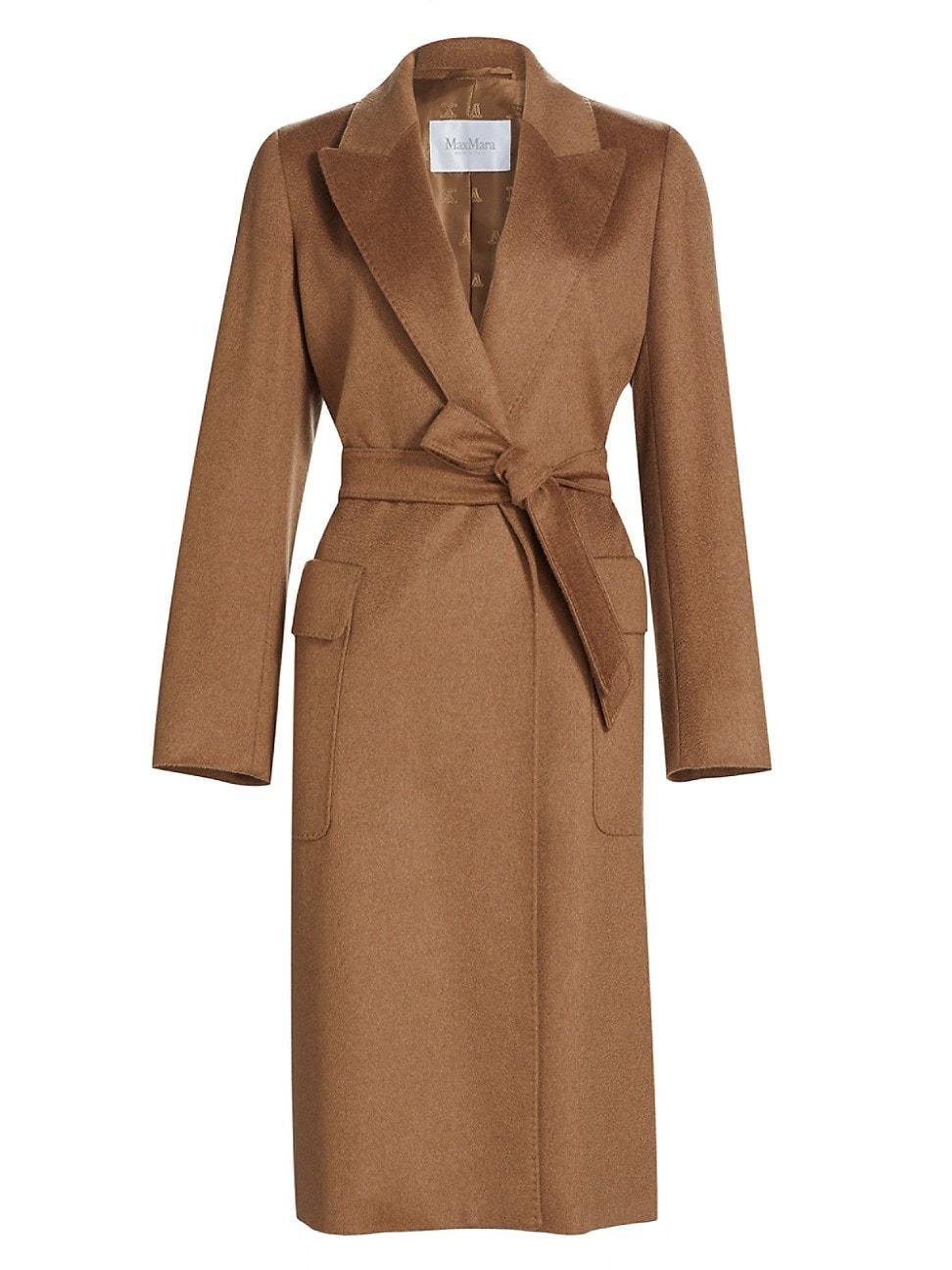 Womens Nyssa Cashmere Tie-Waist Trench Coat Product Image