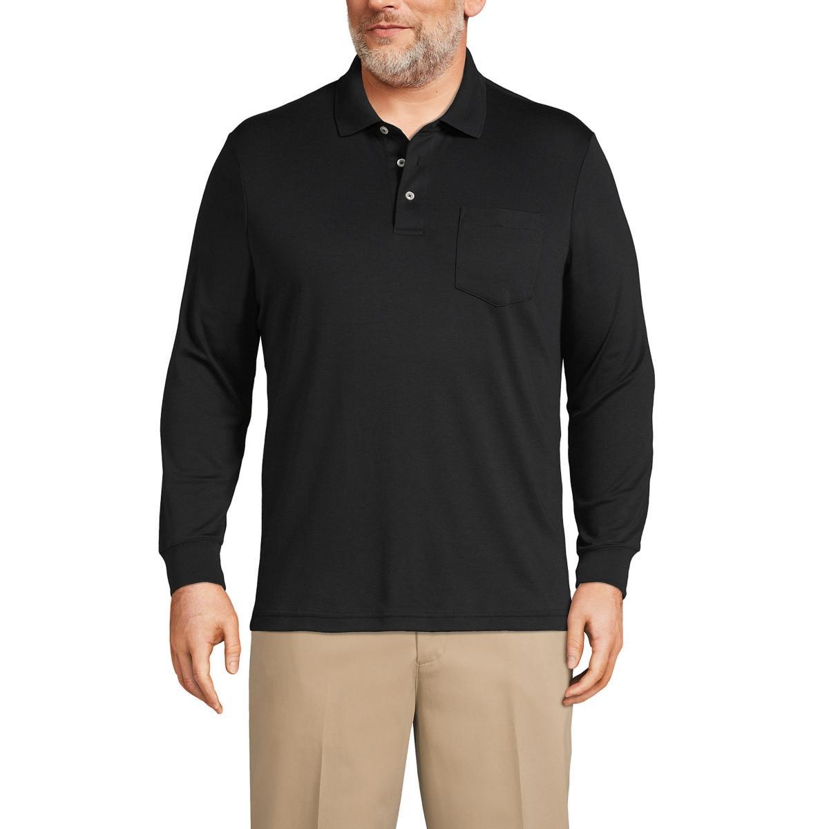 Mens Lands End Classic-Fit Super Soft Supima Pocket Polo Product Image