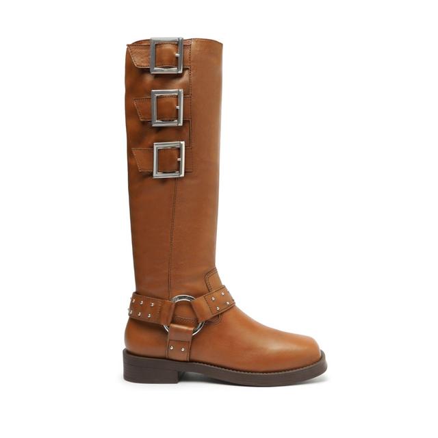 Luccia Buckle Graxo Leather Boot Female Product Image