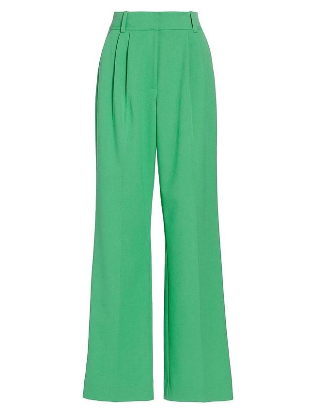 Womens Pleated Wide-Leg Pants Product Image