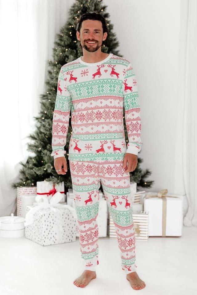 Sleigh All Day Men Red and Green Fair Isle Pajama Pant FINAL SALE Male Product Image