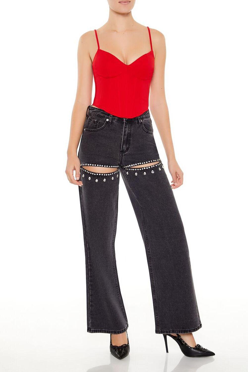 Sweetheart Cropped Bustier Cami | Forever 21 Product Image