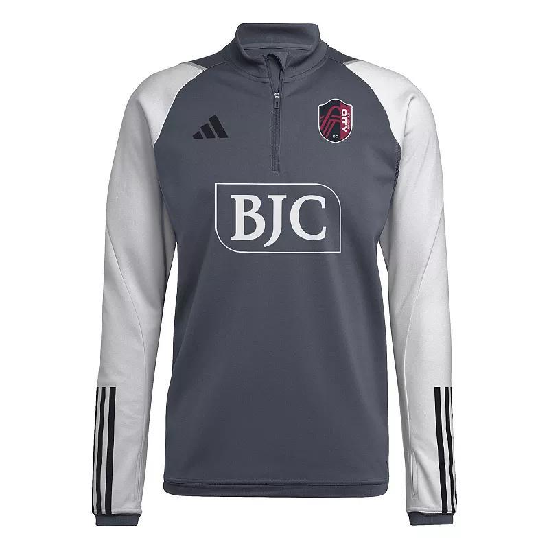 Mens adidas Gray St. Louis City Sc 2024 On-Field Aeroready Quarter-Zip Training Top Product Image