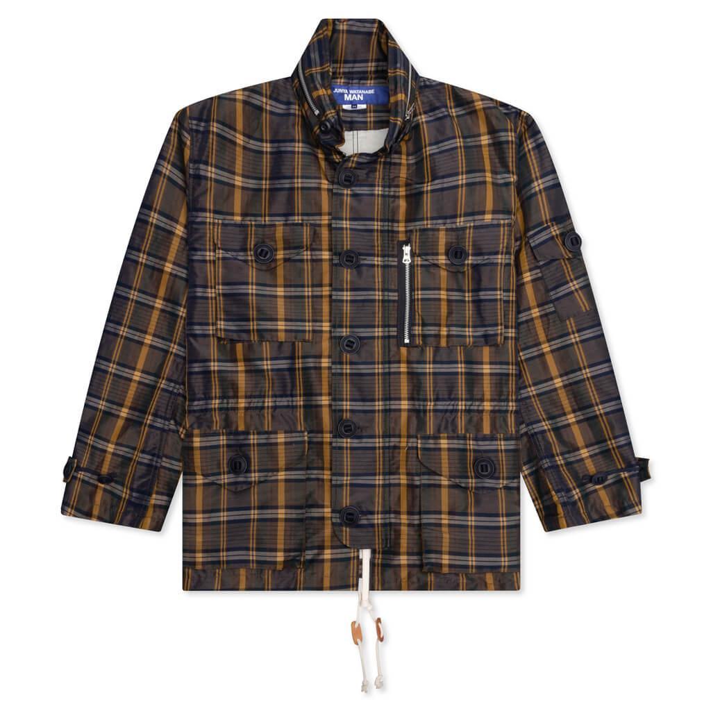 Plaid Blouson - Brown/Green/Yellow Male Product Image