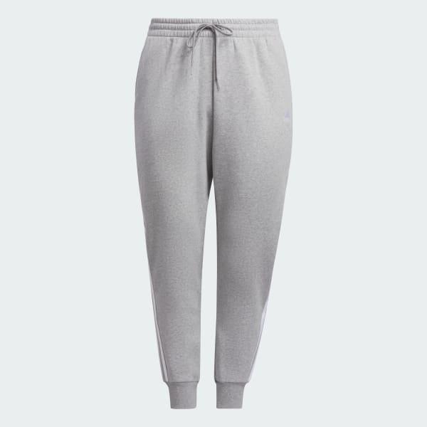 Essentials 3-Stripes Fleece Pants (Plus Size) Product Image