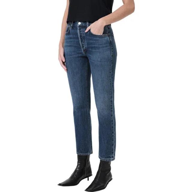 AGOLDE Riley High Waist Crop Straight Leg Jeans In Control Product Image