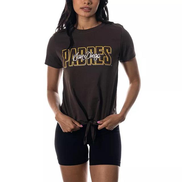 Womens The Wild Collective San Diego Padres Twist Front T-Shirt Product Image