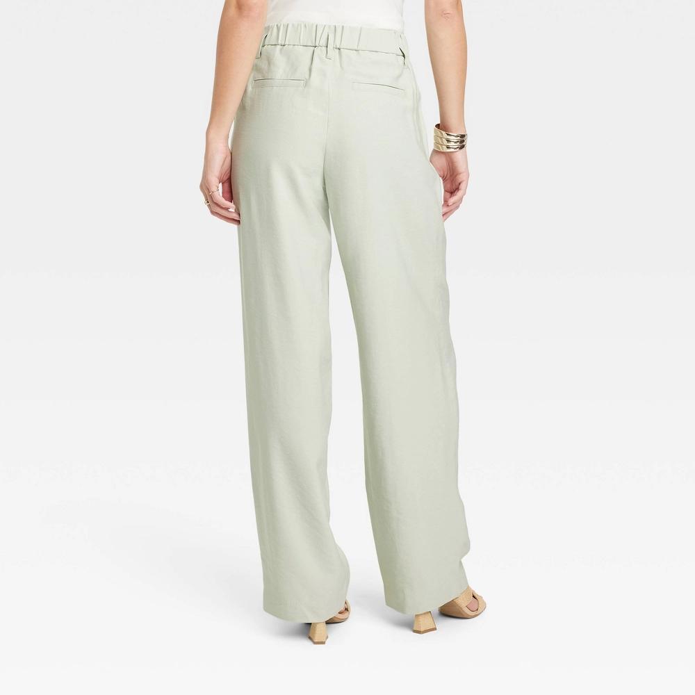 Womens High-Rise Straight Trousers - A New Day Light 10 Product Image