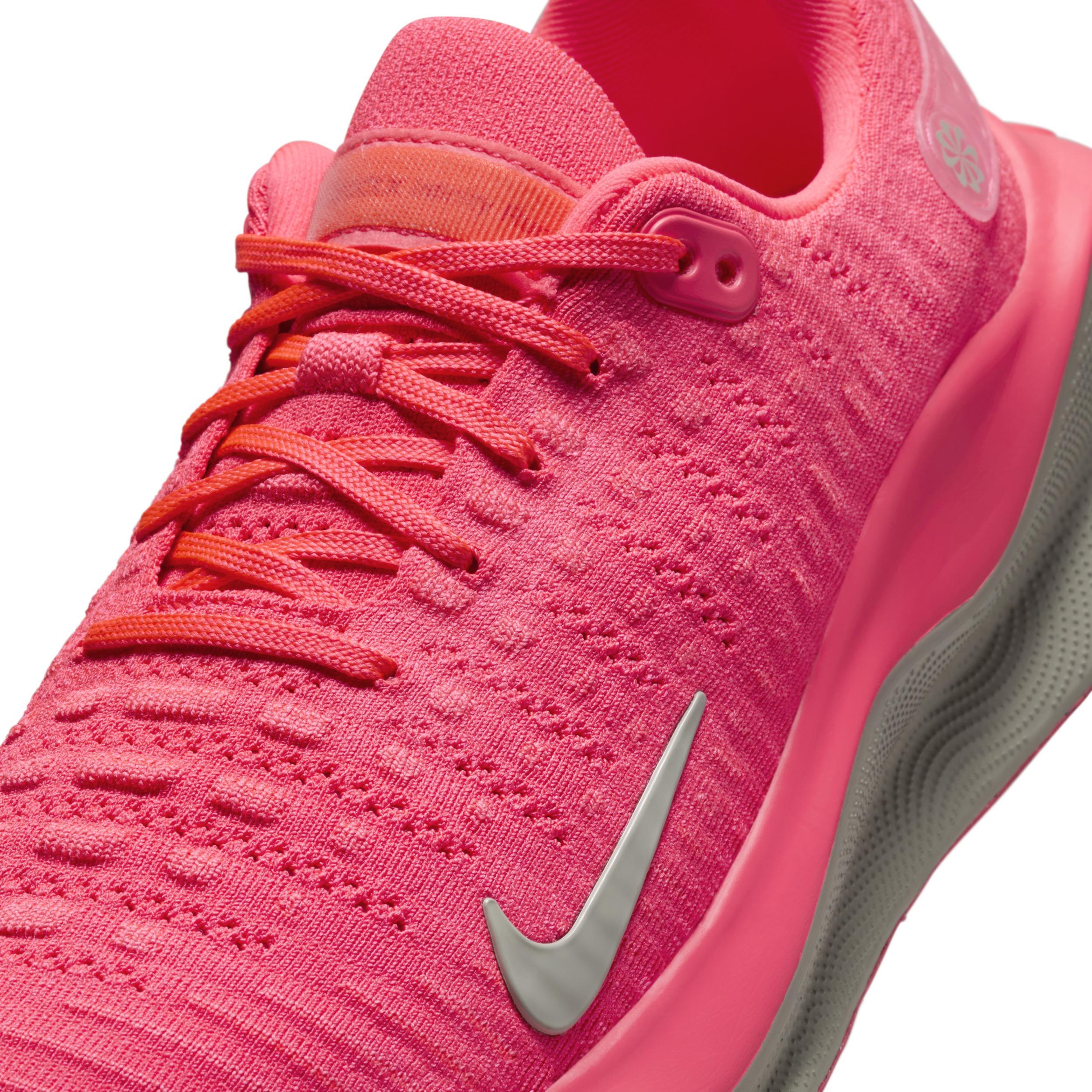 Nike Womens React Infinity Run Flyknit 4 - Running Shoes Pink/Black Product Image