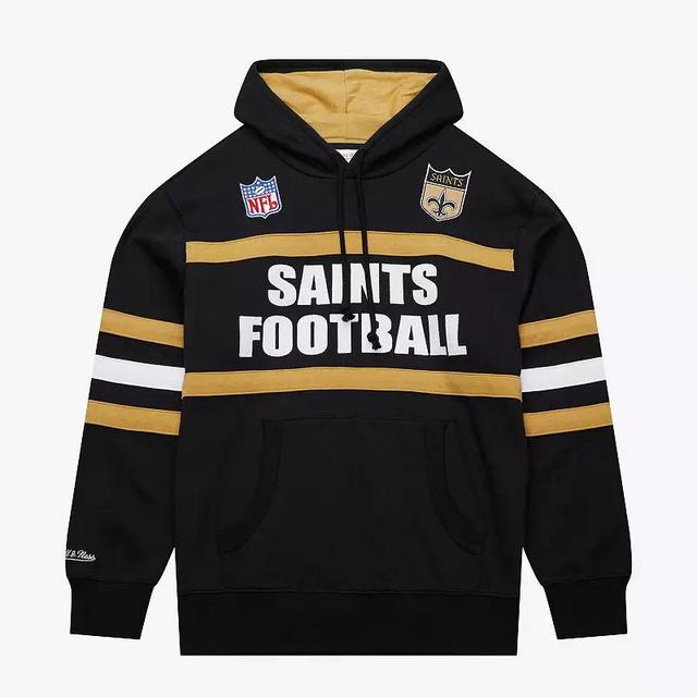 Mens New Orleans Saints Vintage Logo Head Coach Fleece Pullover Hoodie Product Image