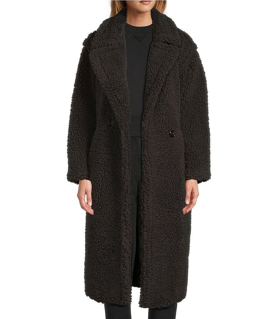 UGG Gertrude Long Teddy Double Breasted Notch Lapel Coat Product Image