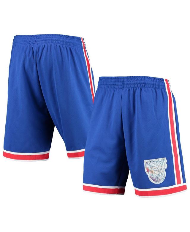 Mens Mitchell & Ness Blue New Jersey Nets 1993 Hardwood Classics 75th Anniversary Swingman Shorts Product Image