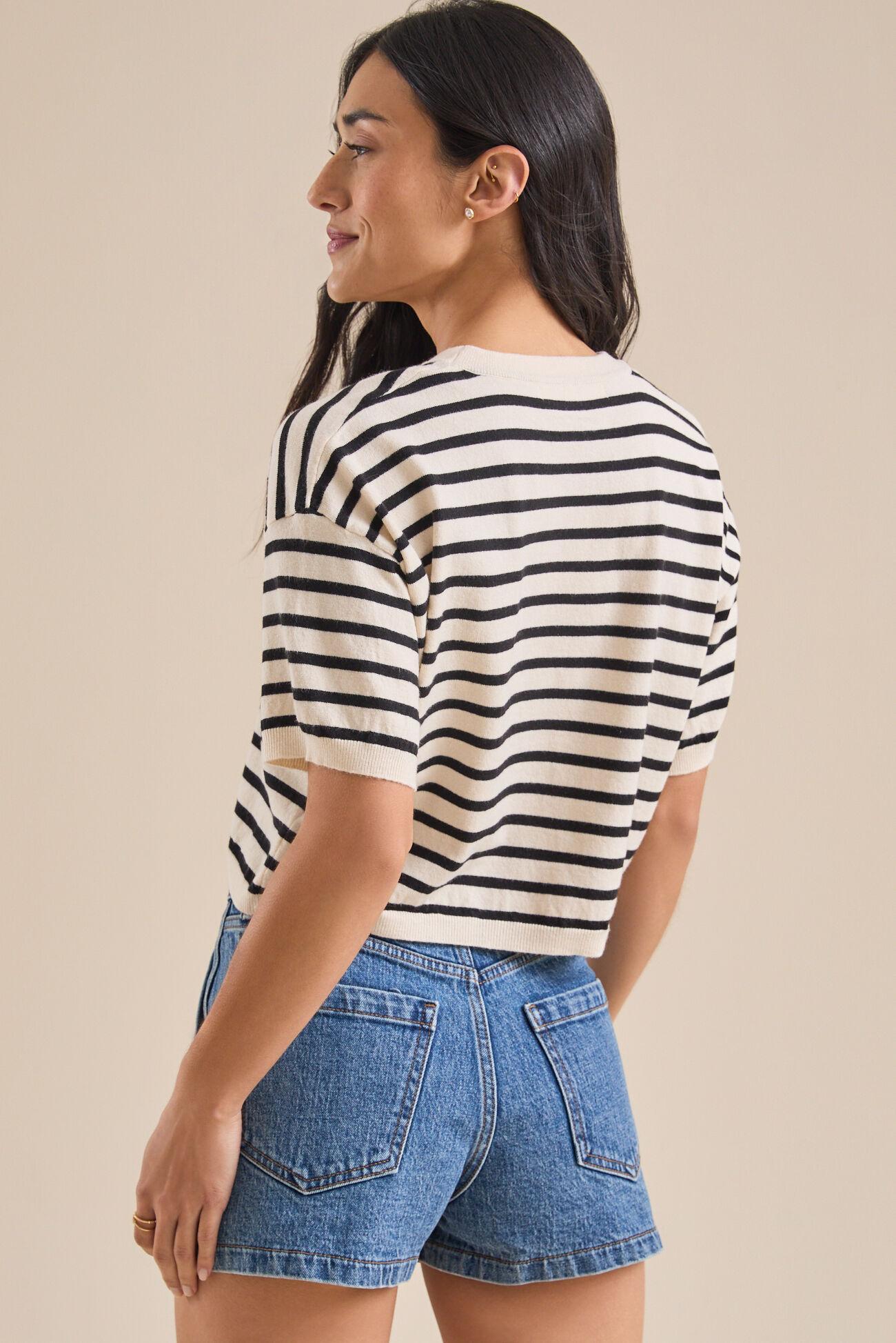 Della Stripe Cropped Top Product Image