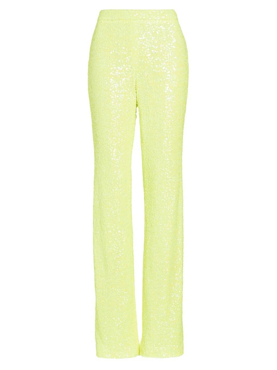 Womens Sequined Straight-Leg Pants Product Image