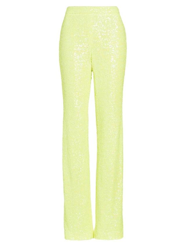 Womens Sequined Straight-Leg Pants Product Image