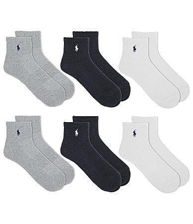 Polo Ralph Lauren Mens 6-Pk. Performance Sport Quarter Socks Product Image