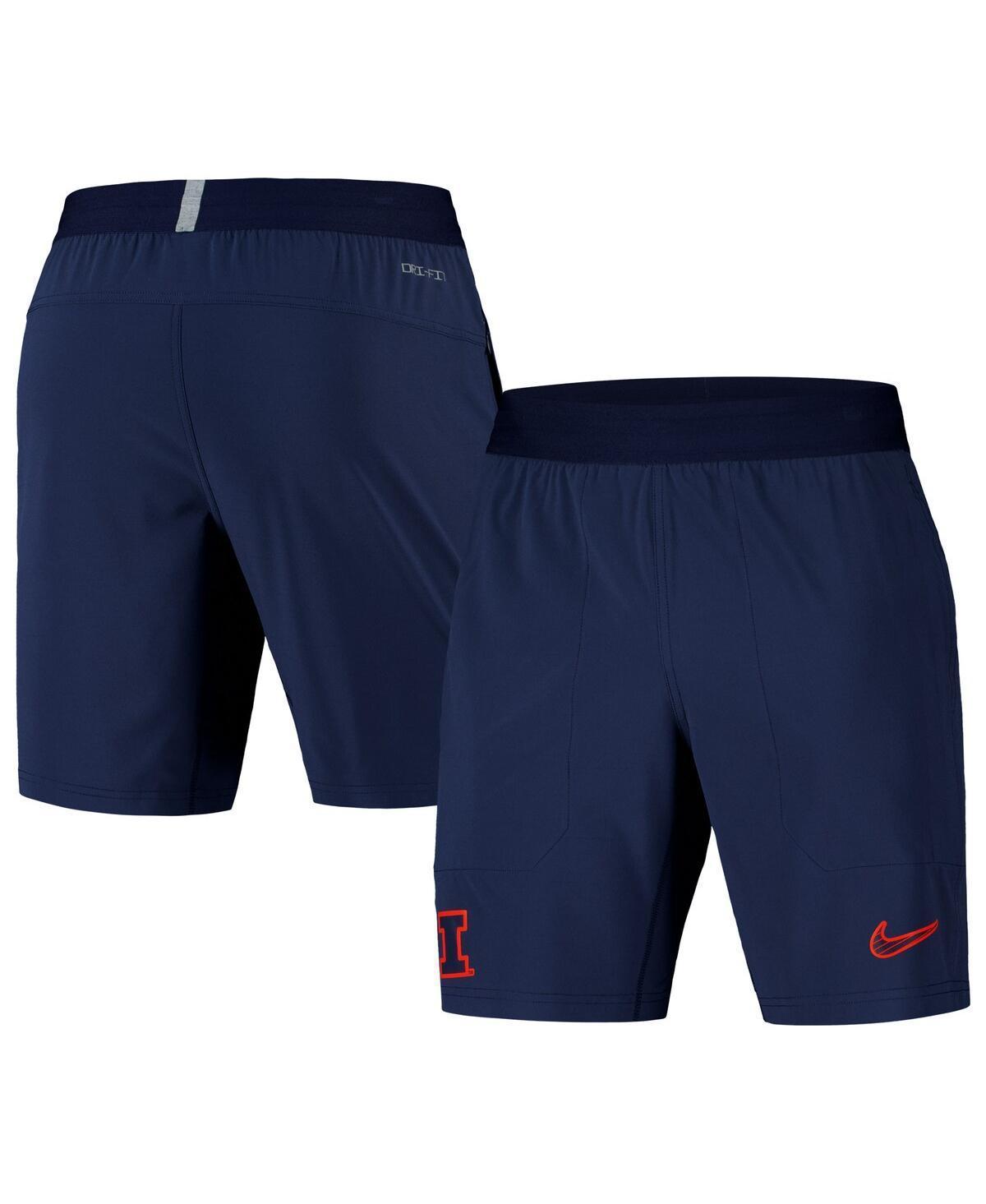 Nike Mens Navy Illinois Fighting Illini 2024/25 Sideline Performance Woven Shorts - Navy Product Image