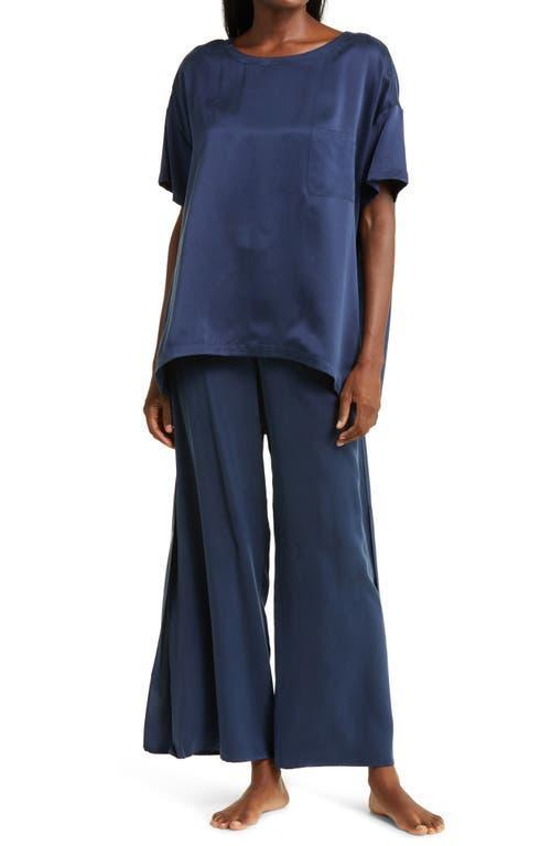 Womens Washable Silk Shirt & Pants Pajamas Product Image