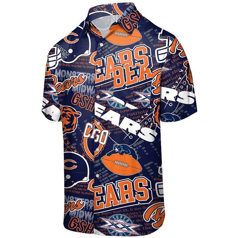 Mens FOCO Chicago Bears Thematic Button-Up Shirt Blue Product Image