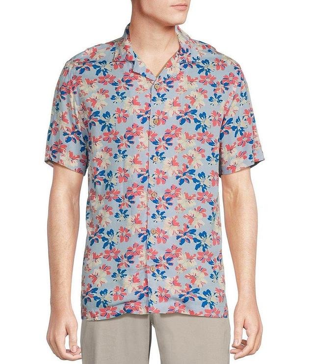 Cremieux Blue Label Floral Printed Rayon Short Sleeve Woven Camp Shirt Product Image