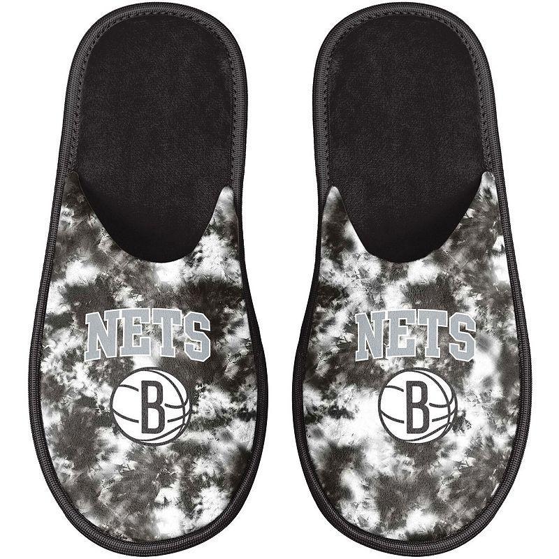 Womens FOCO Brooklyn Nets Iconic Logo Scuff Slippers Product Image