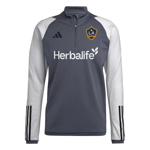 Mens adidas Gray LA Galaxy 2024 On-Field AEROREADY Quarter-Zip Training Top Product Image