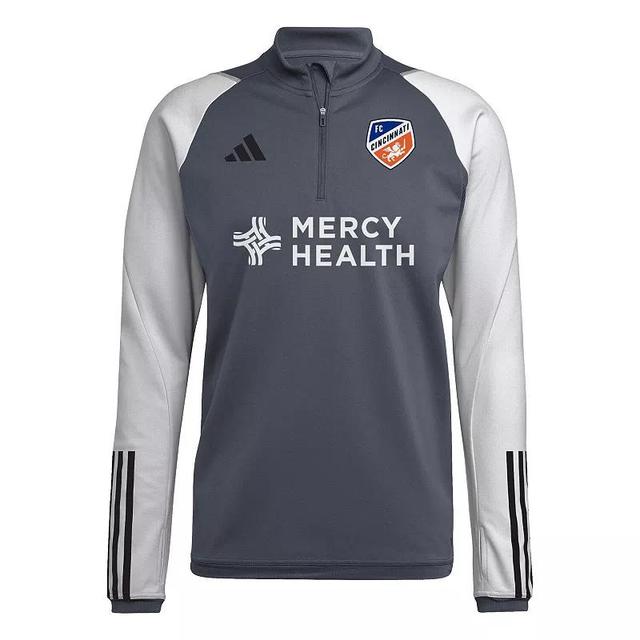 Mens adidas Gray FC Cincinnati 2024 On-Field AEROREADY Quarter-Zip Training Top Product Image