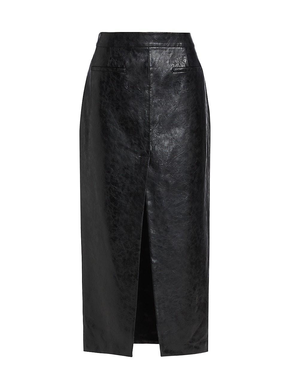 Womens Yvette Faux-Leather Maxi Skirt Product Image