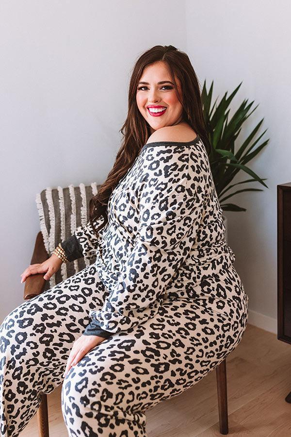 Cozier Now Leopard Top In Cream Curves Product Image