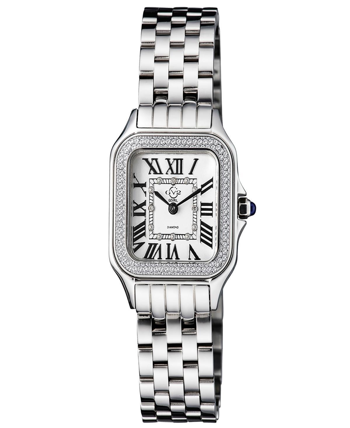 Gevril Womens Milan Swiss Quartz Silver-Tone Stainless Steel Bracelet Watch 27.5mm Product Image