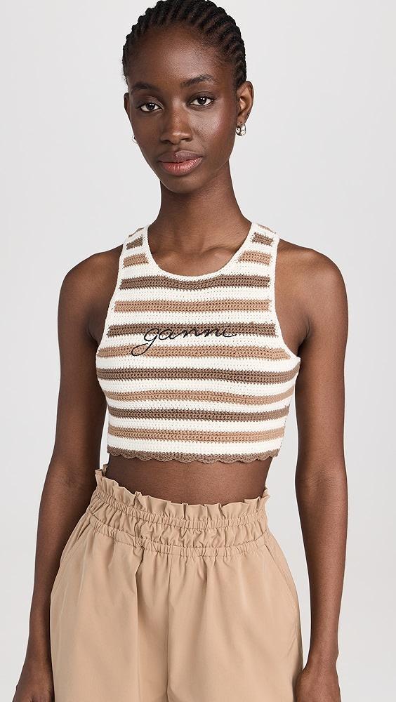 GANNI Crochet Racerback Top | Shopbop Product Image