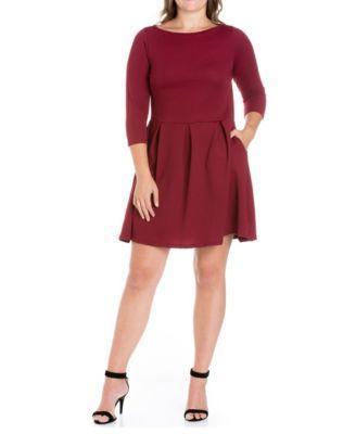 Women's Plus Size Perfect Fit and Flare Dress Product Image