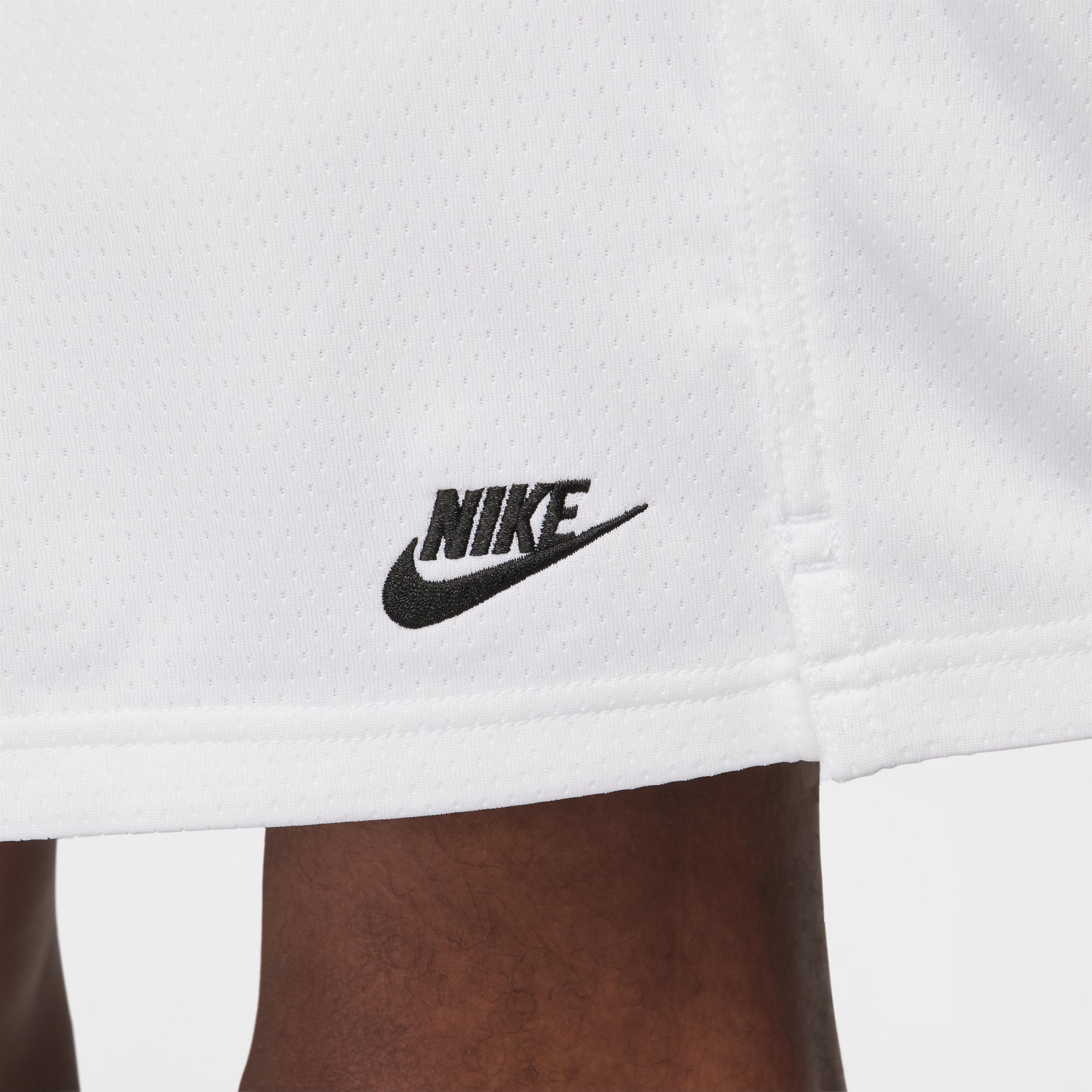 Nike Mens Nike Club Flow Mesh Shorts - Mens White/Black Product Image