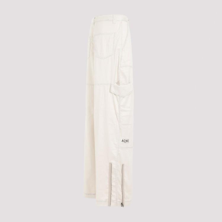 Wide-leg Cargo Trousers In Beige Product Image