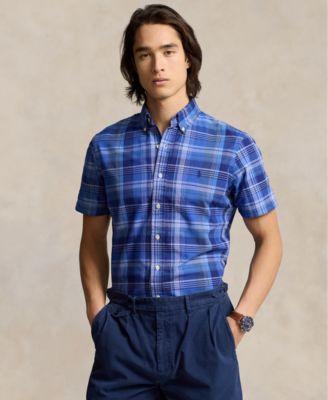 Polo Ralph Lauren Mens Classic-Fit Plaid Oxford Shirt Product Image