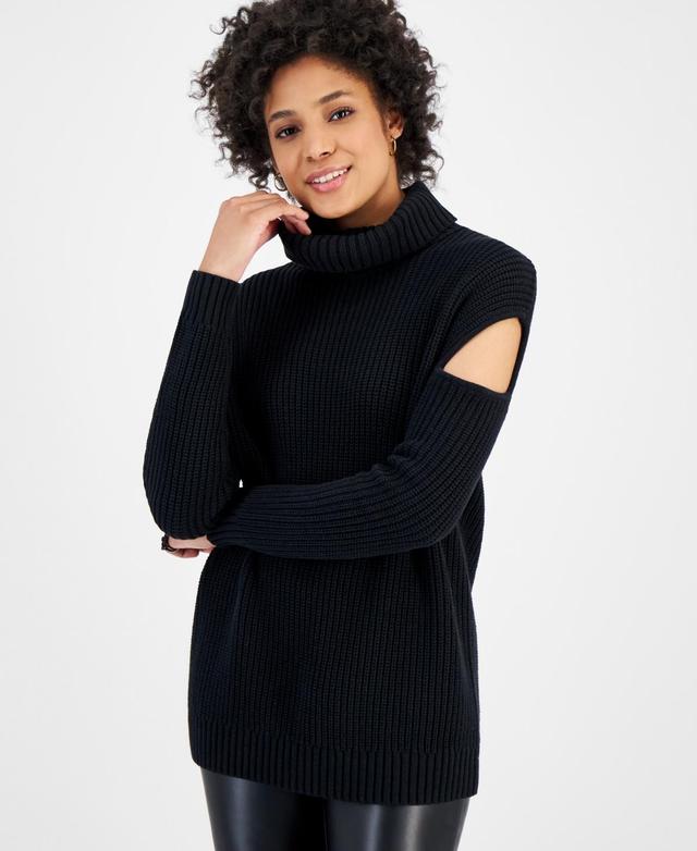 Bar Iii Womens Turtleneck Cutout Sweater, Created for Macys Product Image